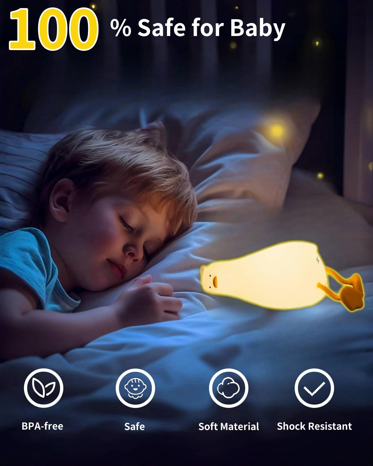 Cute Bunny Silicone Night Light – Rechargeable Squishy Rabbit Lamp with Touch Control & 30-Min Timer for Kids Bedroom & Nursery