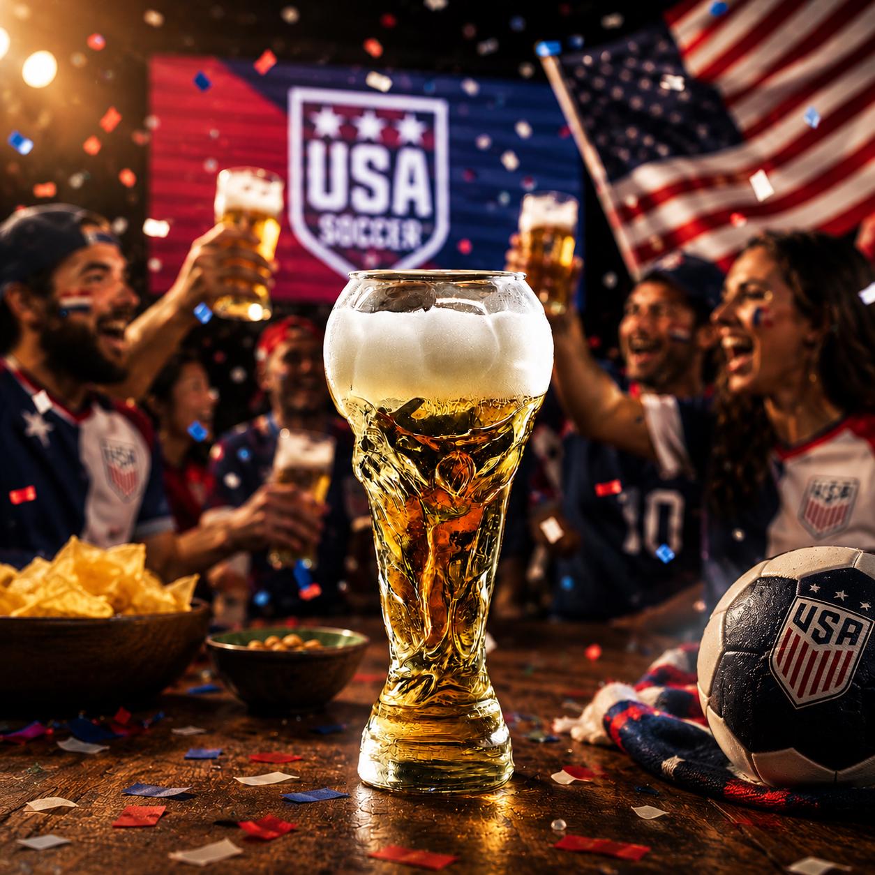 Championship Trophy Glass – Soccer Fan Drinkware for Game Day
