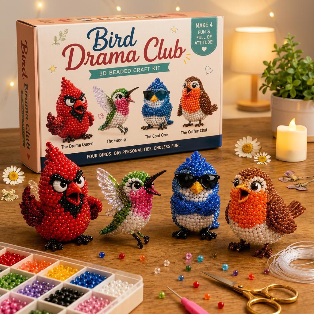 3D Highland Cow Beaded DIY Craft Kit – Cute Farm Animal Handmade Bead Art Set for Craft Lovers