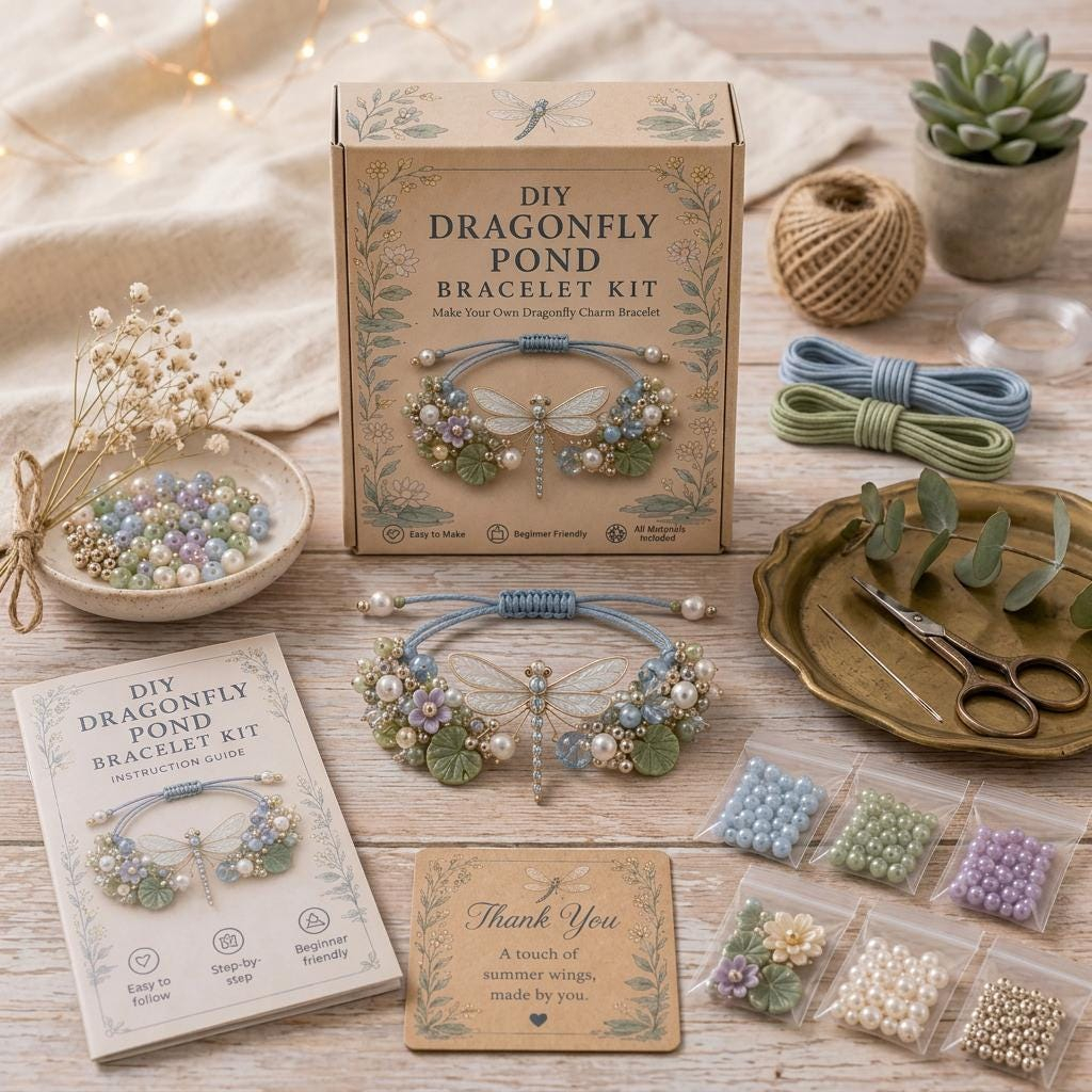 DIY Beaded Bracelet Making Kit – 3D Charm Jewelry Craft Set with Beads & Instructions for Teens and Adults