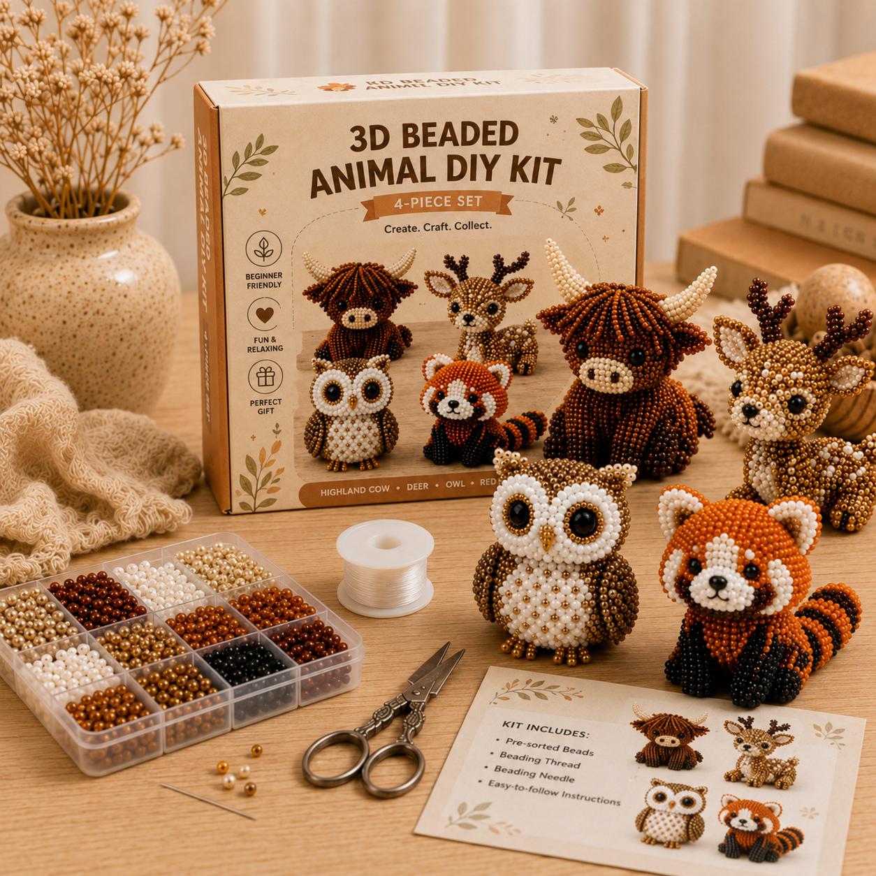 3D Christmas Manger Beading DIY Kit &ndash; Holiday Nativity Scene Craft Set for Family & Festive Home Decor