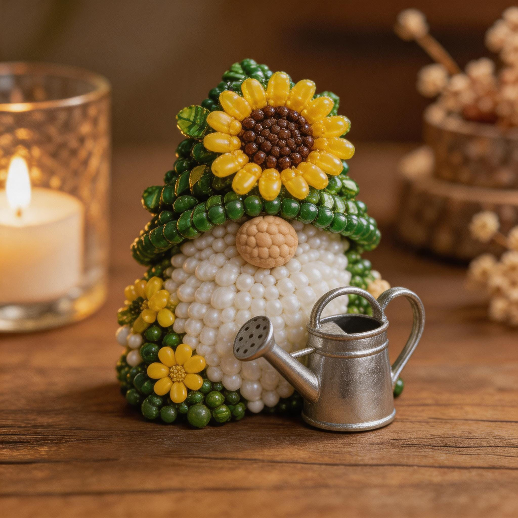 3D Gnome Beading DIY Kit – Seasonal Handmade Craft Set for Beginners & Cute Home Decor