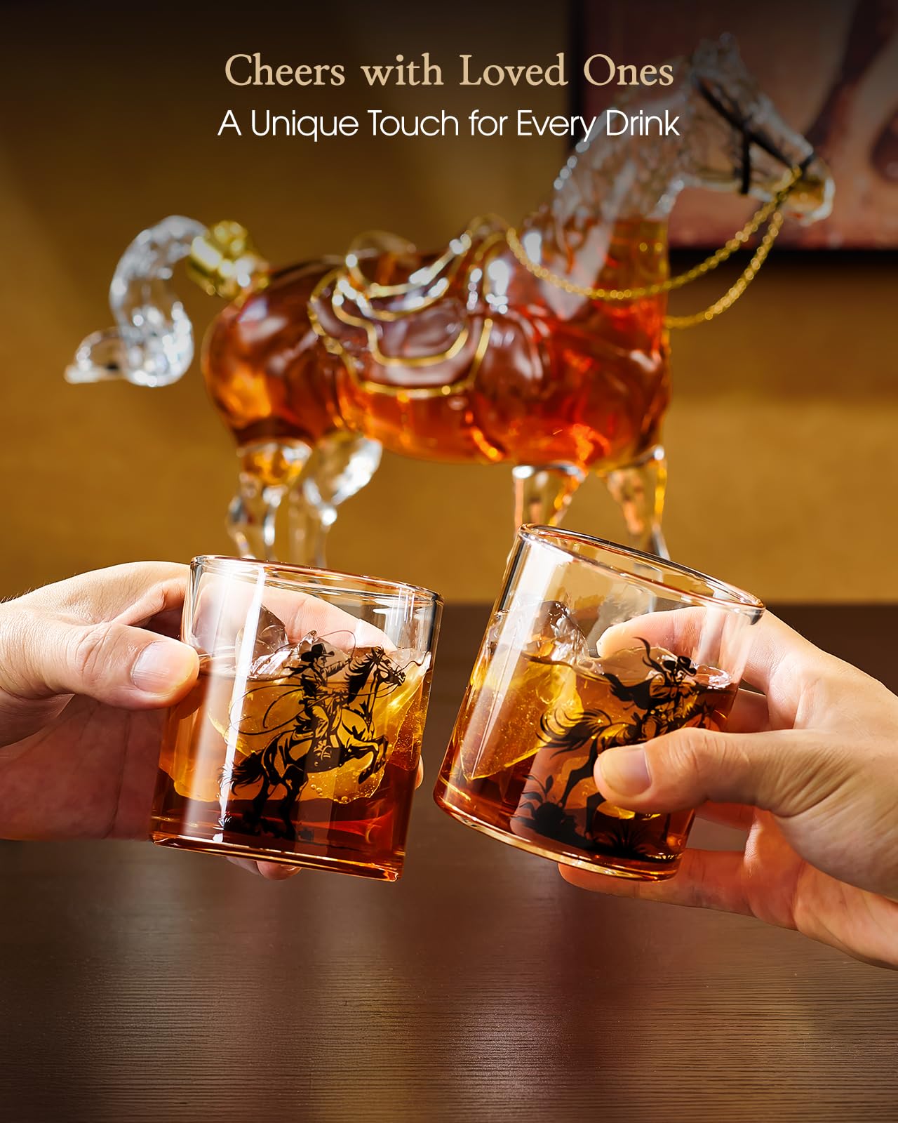 Majestic Horse Whiskey Decanter Set – Premium Glass Decanter