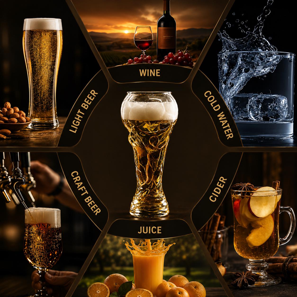Championship Trophy Glass – Soccer Fan Drinkware for Game Day