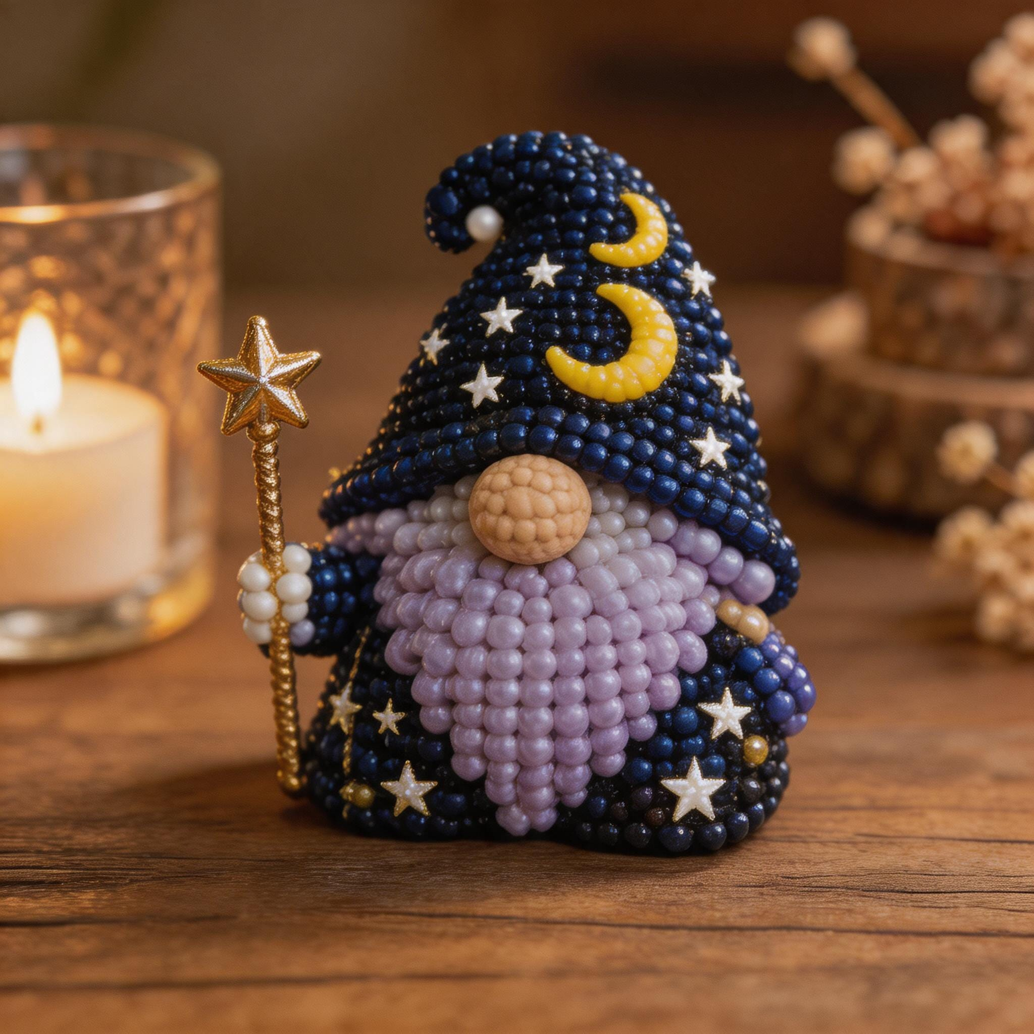 3D Gnome Beading DIY Kit – Seasonal Handmade Craft Set for Beginners & Cute Home Decor