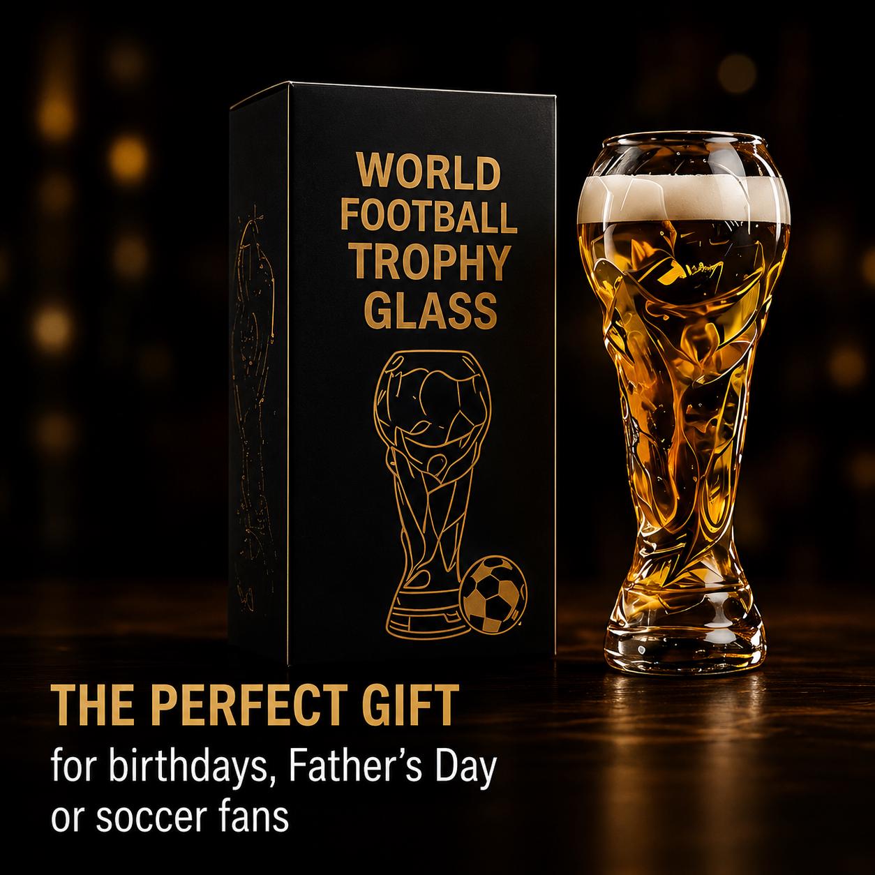 Championship Trophy Glass – Soccer Fan Drinkware for Game Day