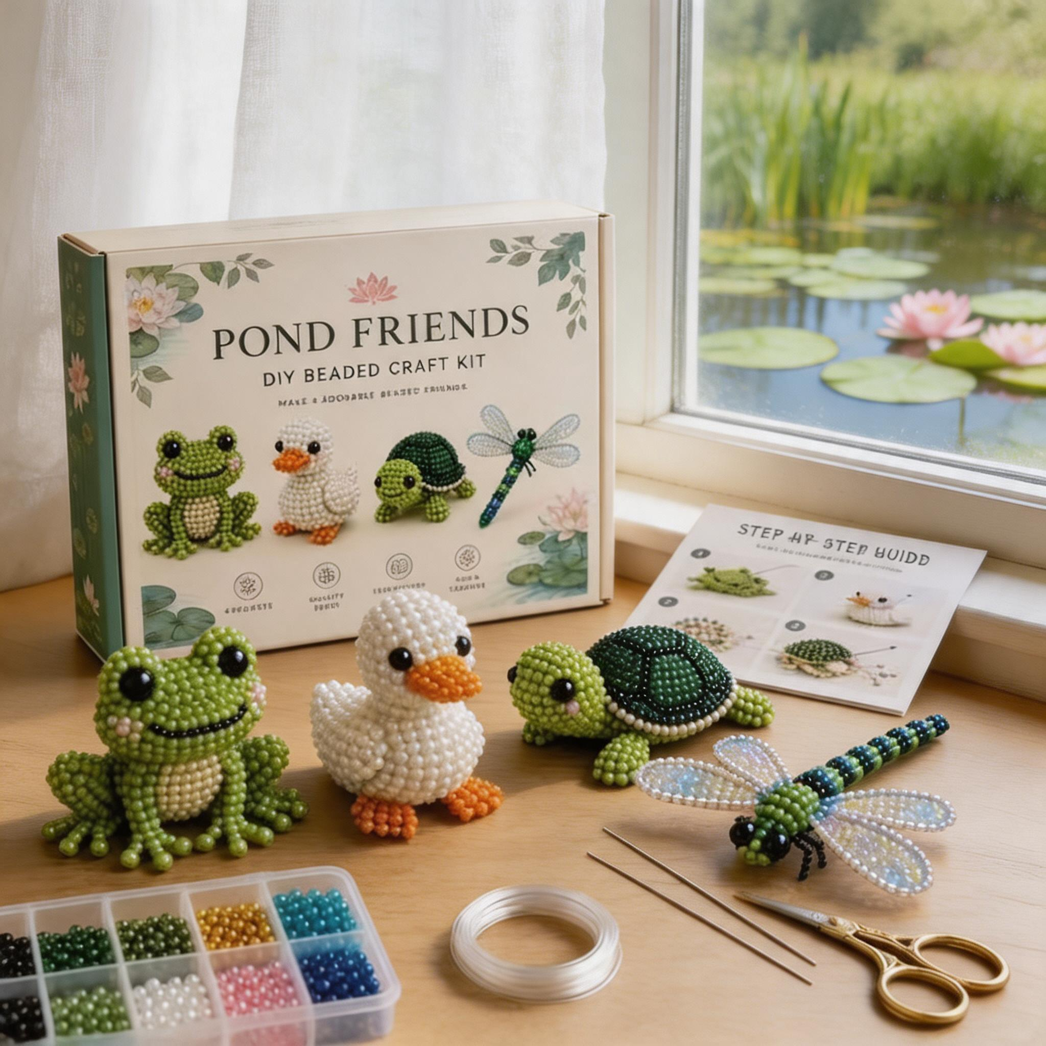 3D Beaded Animal DIY Craft Kit &ndash; Mini Beaded Critter Ornament Making Set for Cute Handmade Decorations