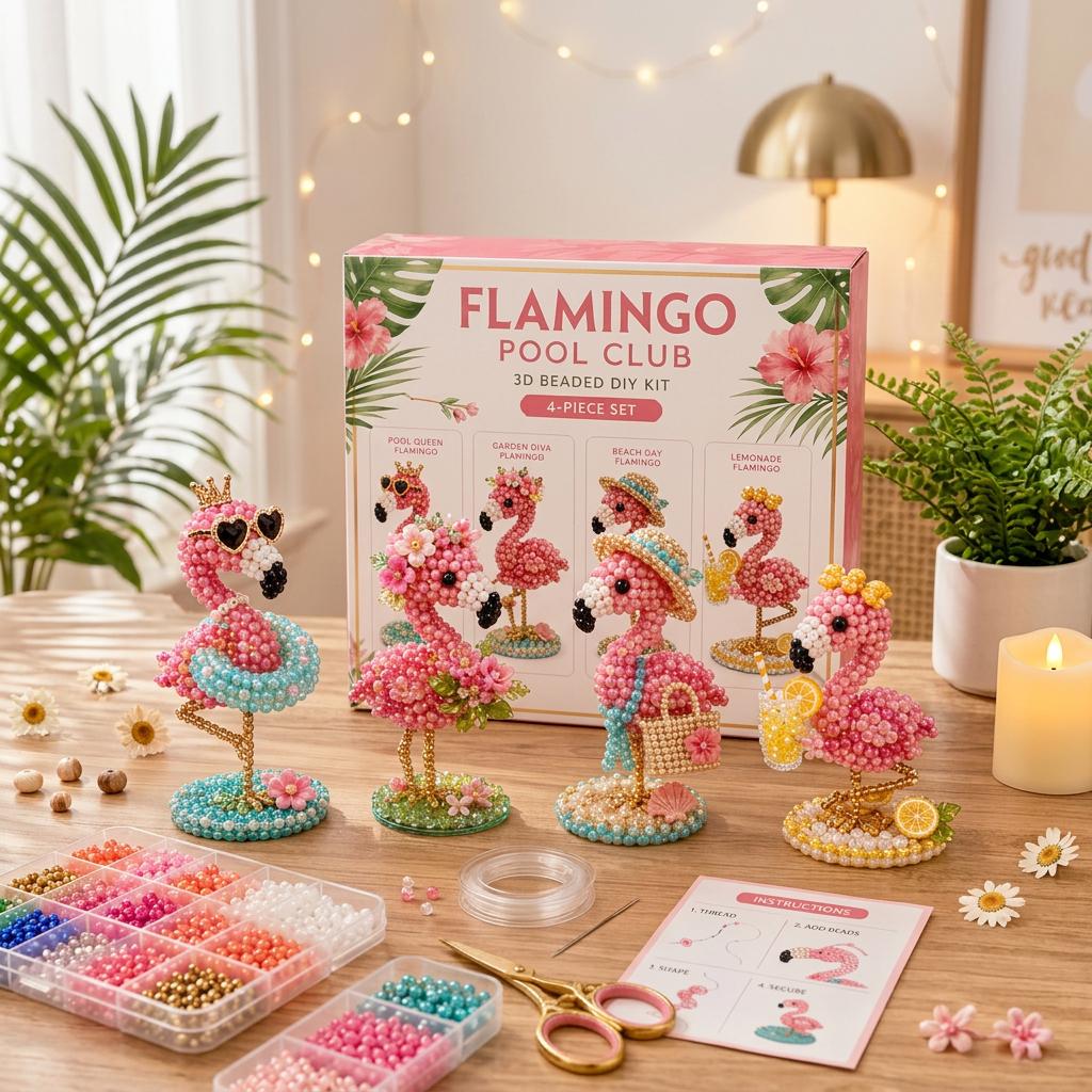 3D Highland Cow Beaded DIY Craft Kit &ndash; Cute Farm Animal Handmade Bead Art Set for Craft Lovers