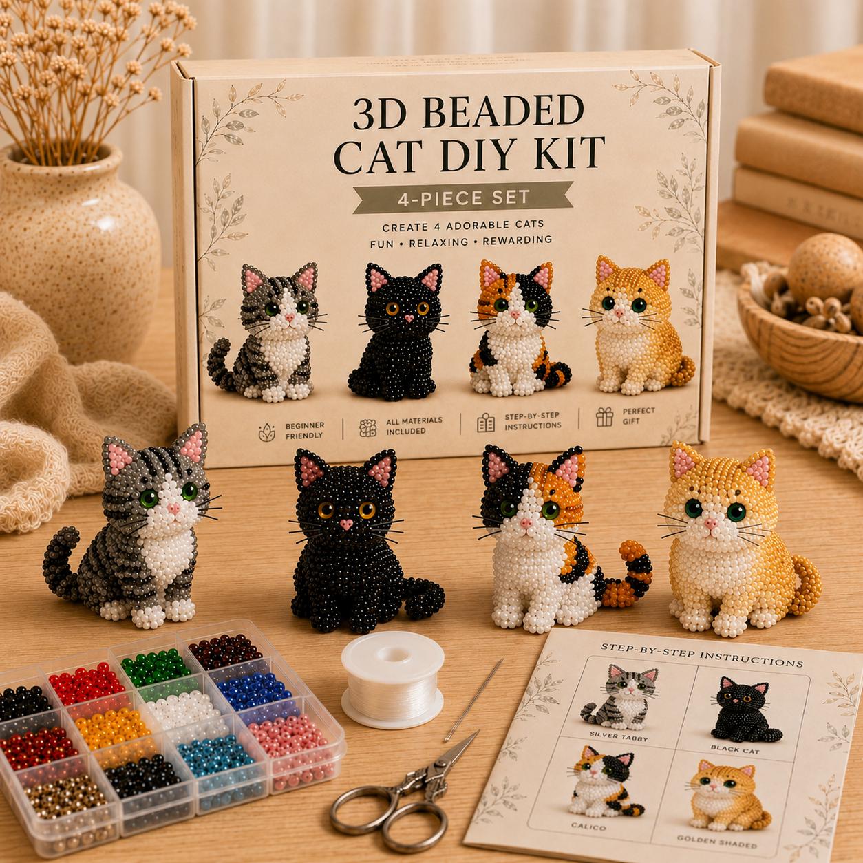 3D Christmas Manger Beading DIY Kit – Holiday Nativity Scene Craft Set for Family & Festive Home Decor