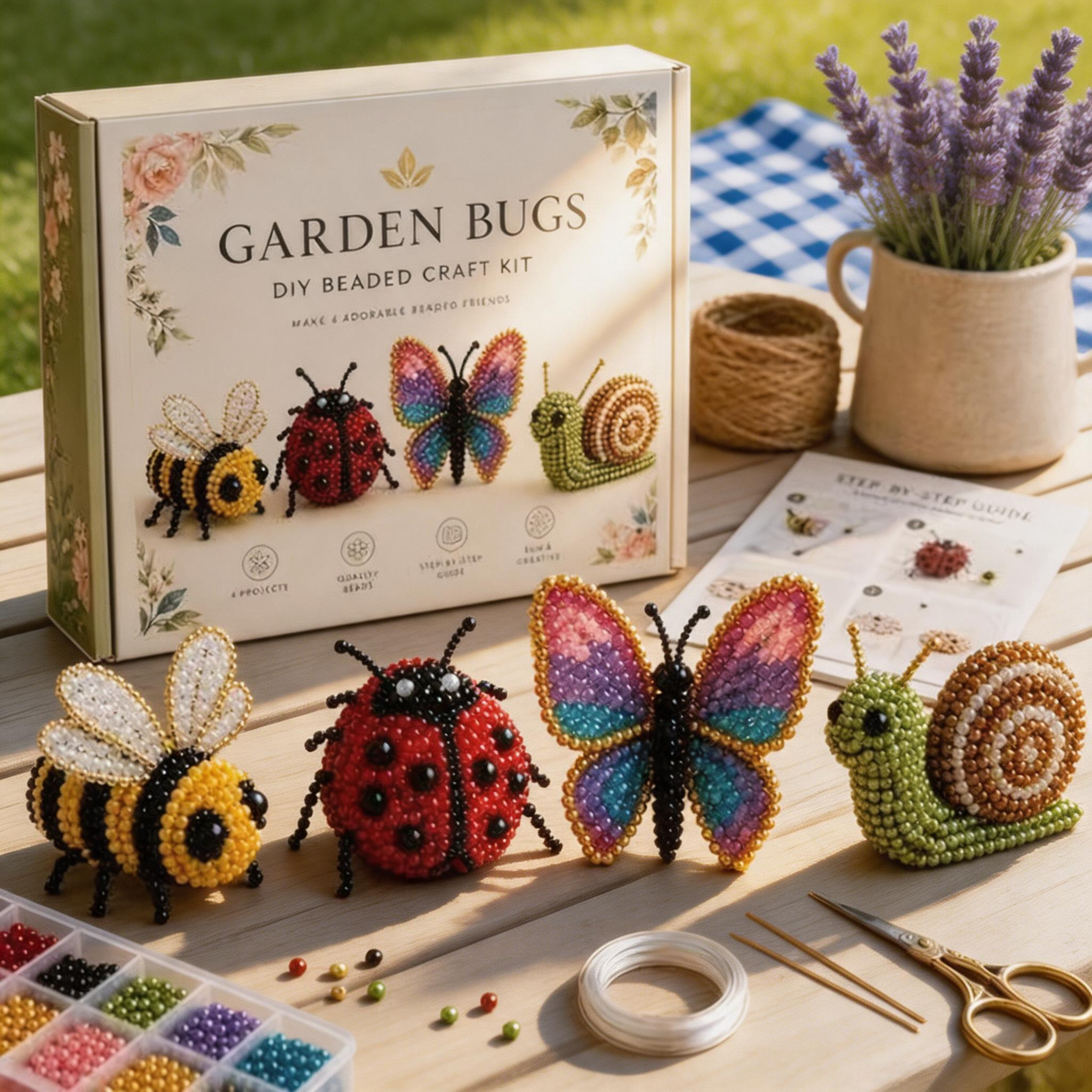 3D Beaded Animal DIY Craft Kit &ndash; Mini Beaded Critter Ornament Making Set for Cute Handmade Decorations