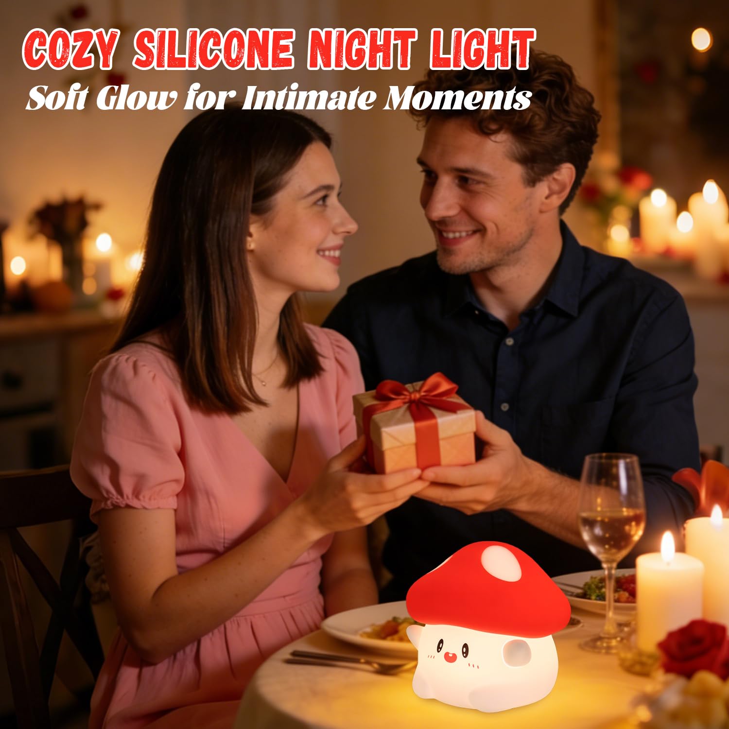 Cute Bunny Silicone Night Light – Rechargeable Squishy Rabbit Lamp with Touch Control & 30-Min Timer for Kids Bedroom & Nursery