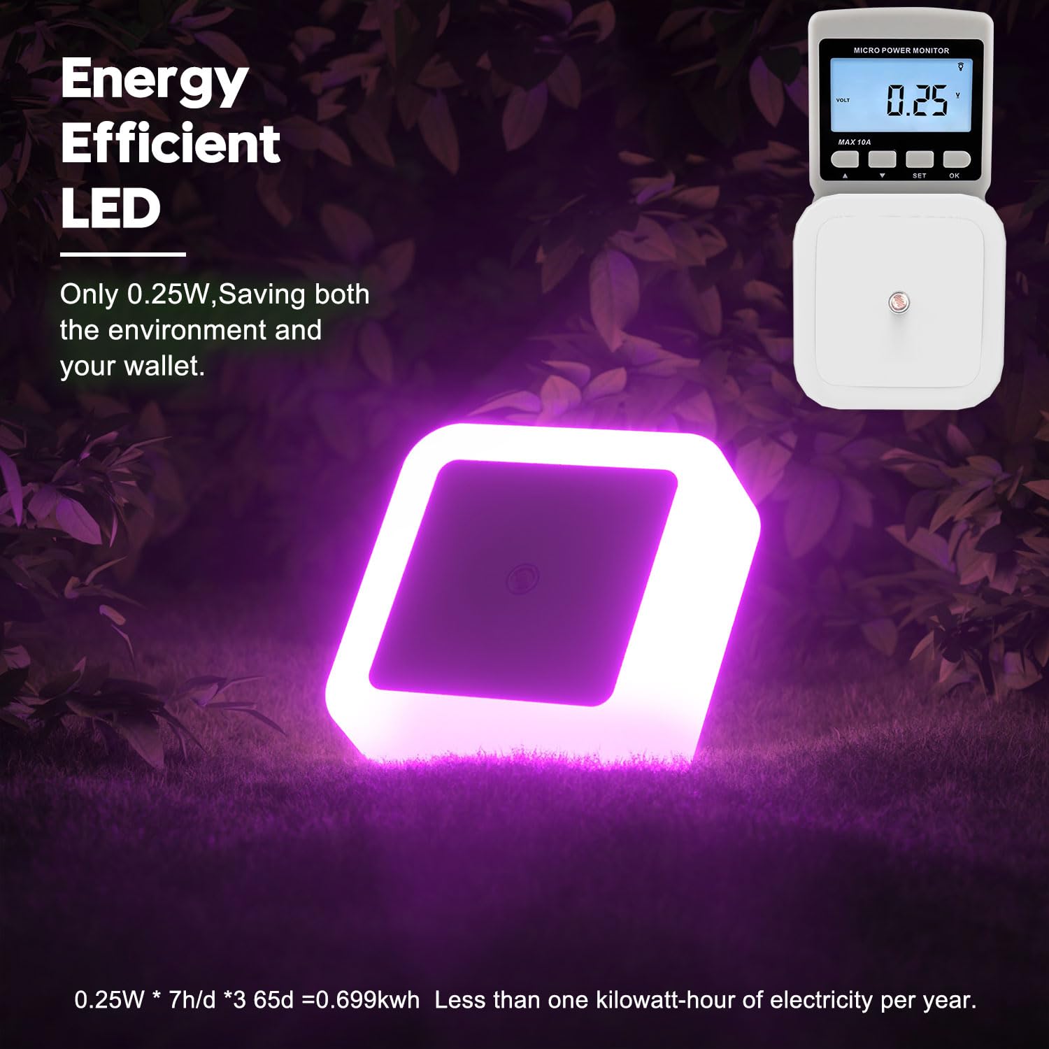 Plug-In LED Night Lights – Dusk to Dawn Auto Sensor Night Lamps for Bedroom, Hallway, Bathroom & Nursery（8-Pack）