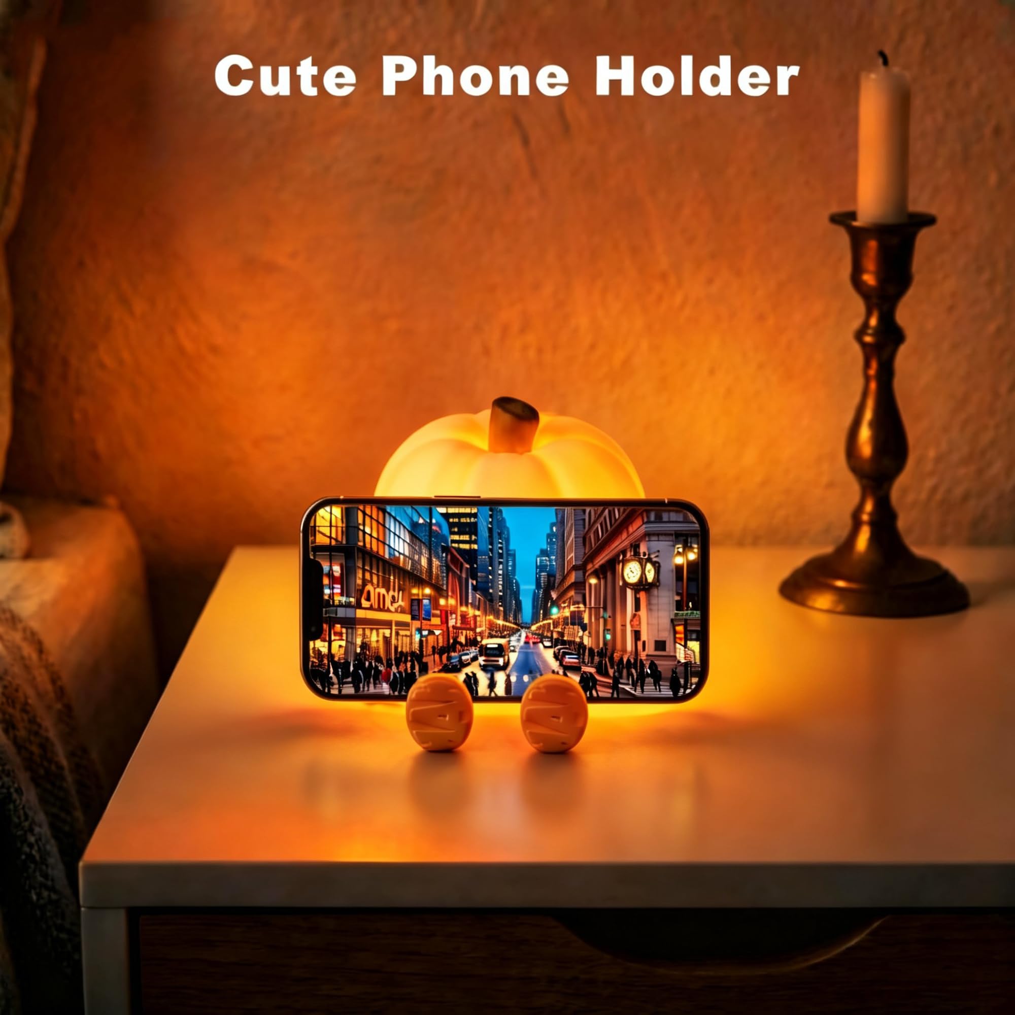 Cute Ghost Night Light – Rechargeable Dimmable Halloween Silicone Lamp with Tap Control for Bedroom & Nursery Decor