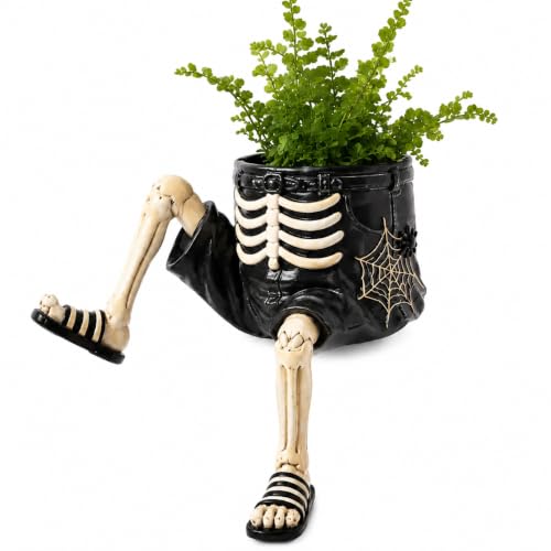 Whimsical Halloween Hanging Legs Planter