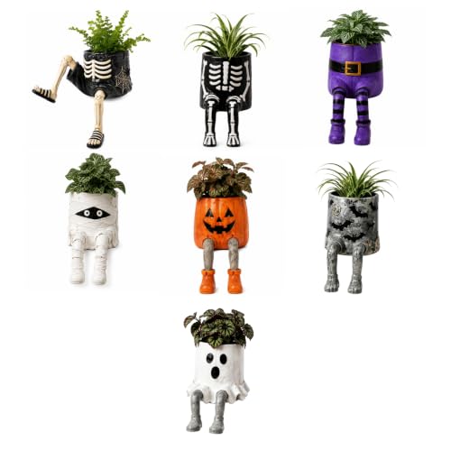 Whimsical Halloween Hanging Legs Planter
