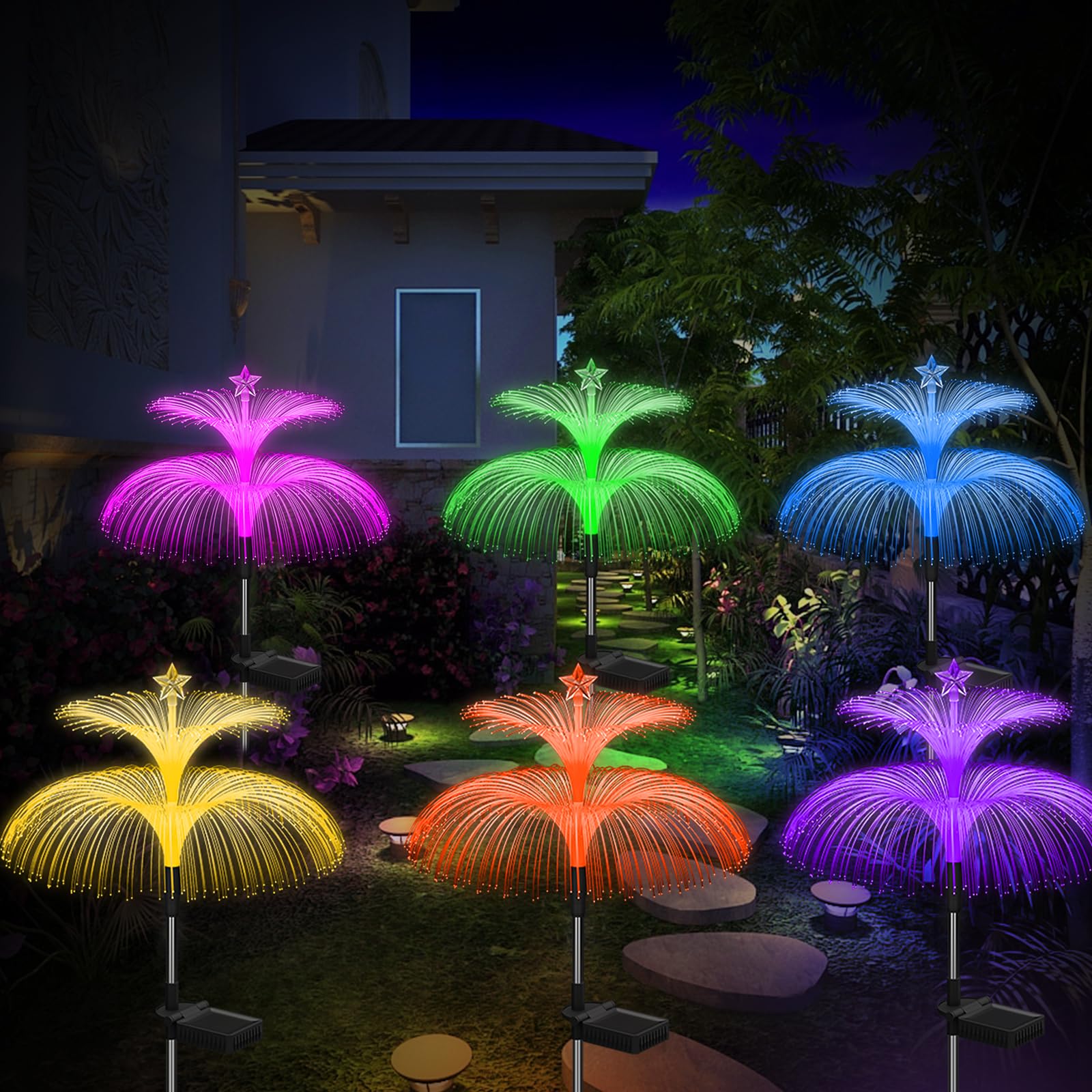 Solar Jellyfish Garden Lights &ndash; 7 Color Changing Waterproof Outdoor Decor
