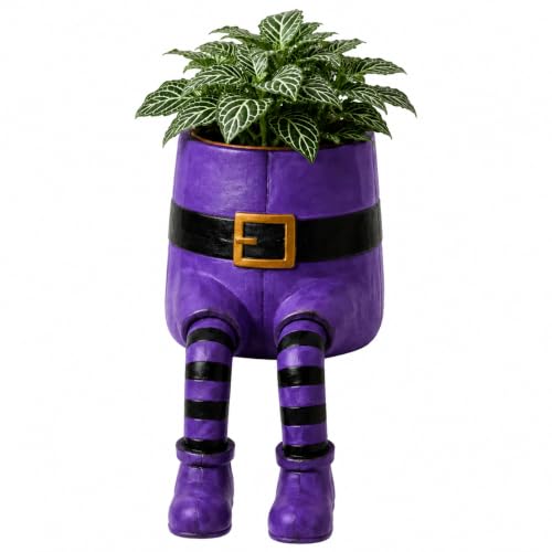 Whimsical Halloween Hanging Legs Planter