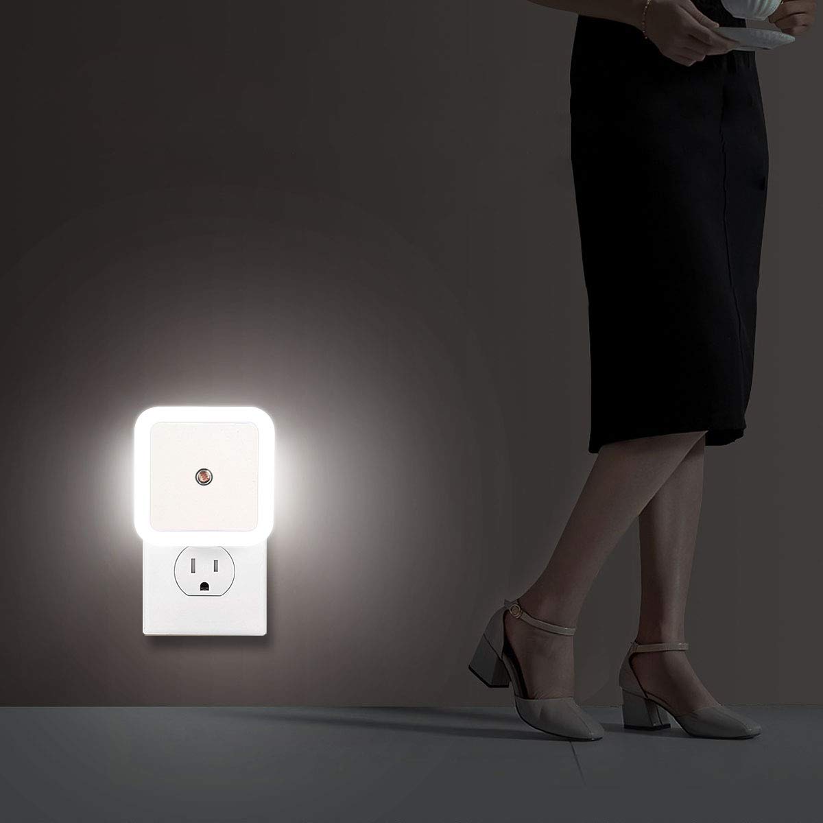 Plug-In LED Night Lights – Dusk to Dawn Auto Sensor Night Lamps for Bedroom, Hallway, Bathroom & Nursery（8-Pack）