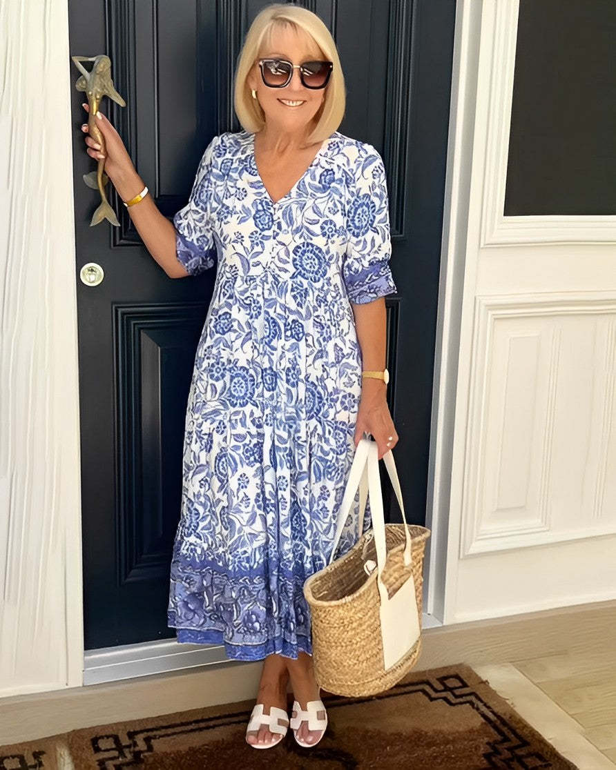 Graceful V-Neck Floral