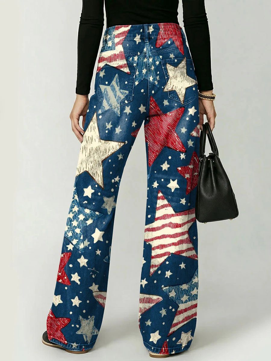 American Star Decorative Pattern Women's Casual Cotton Pants