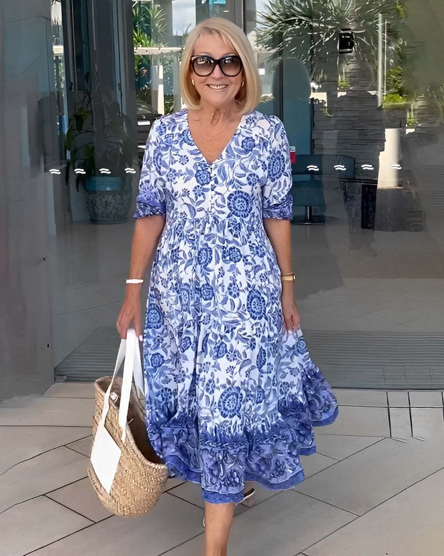 Graceful V-Neck Floral