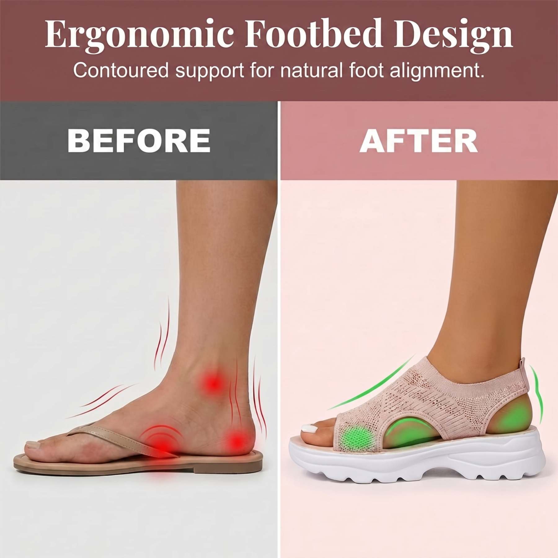 Breathable mesh platform sandals for women