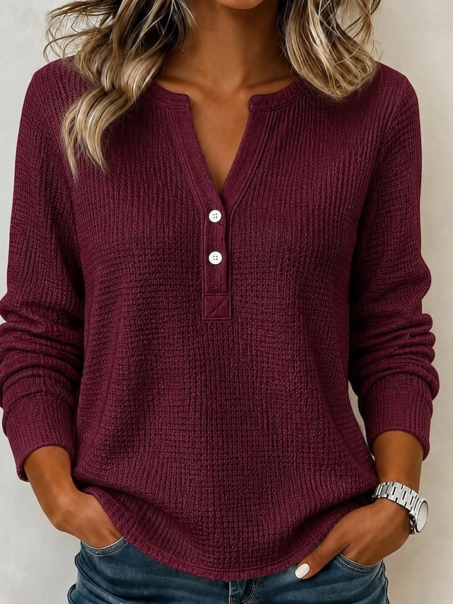 Women's Waffle Polo Shirts