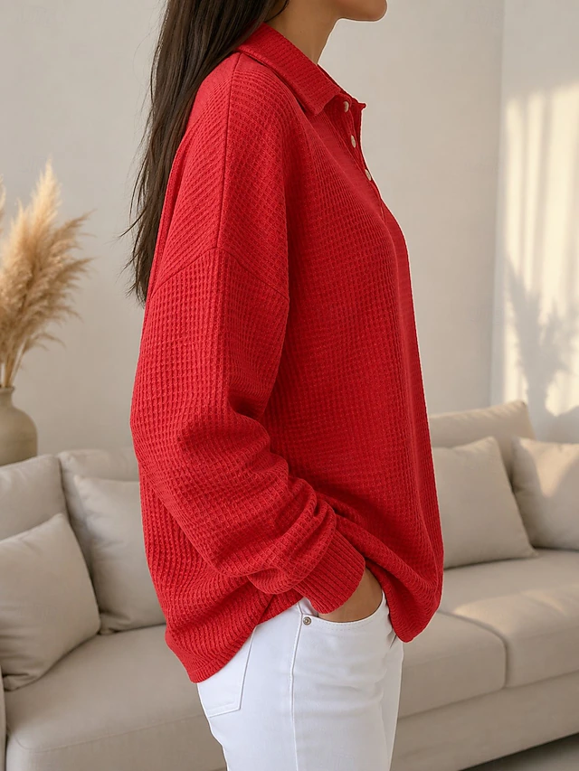 Women's Pullover Sweatshirt Active Sports Fashion Long Sleeve Square Neck Regular Tops