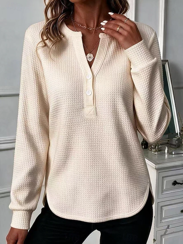 Women's Waffle Polo Shirts