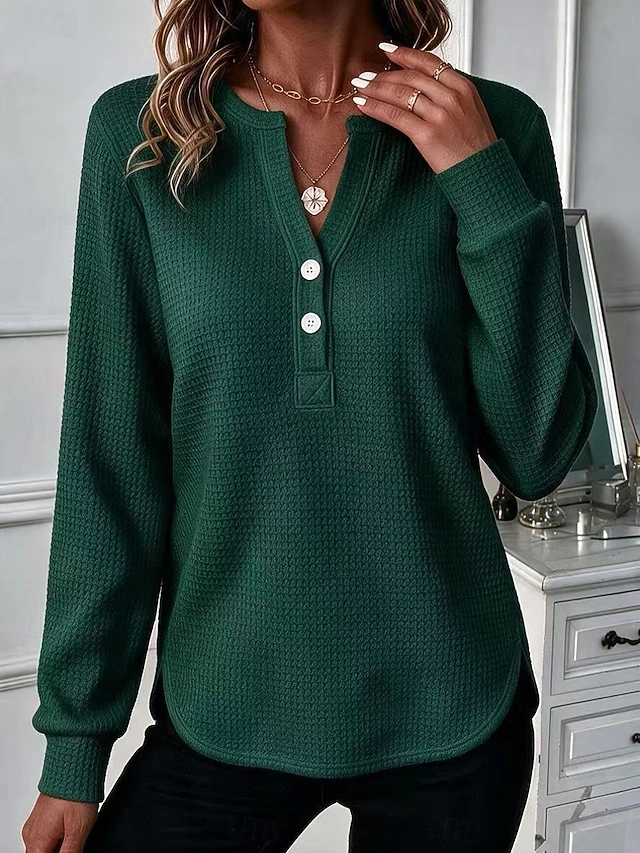 Women's Waffle Polo Shirts