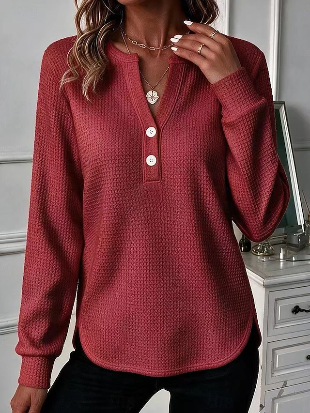 Women's Waffle Polo Shirts