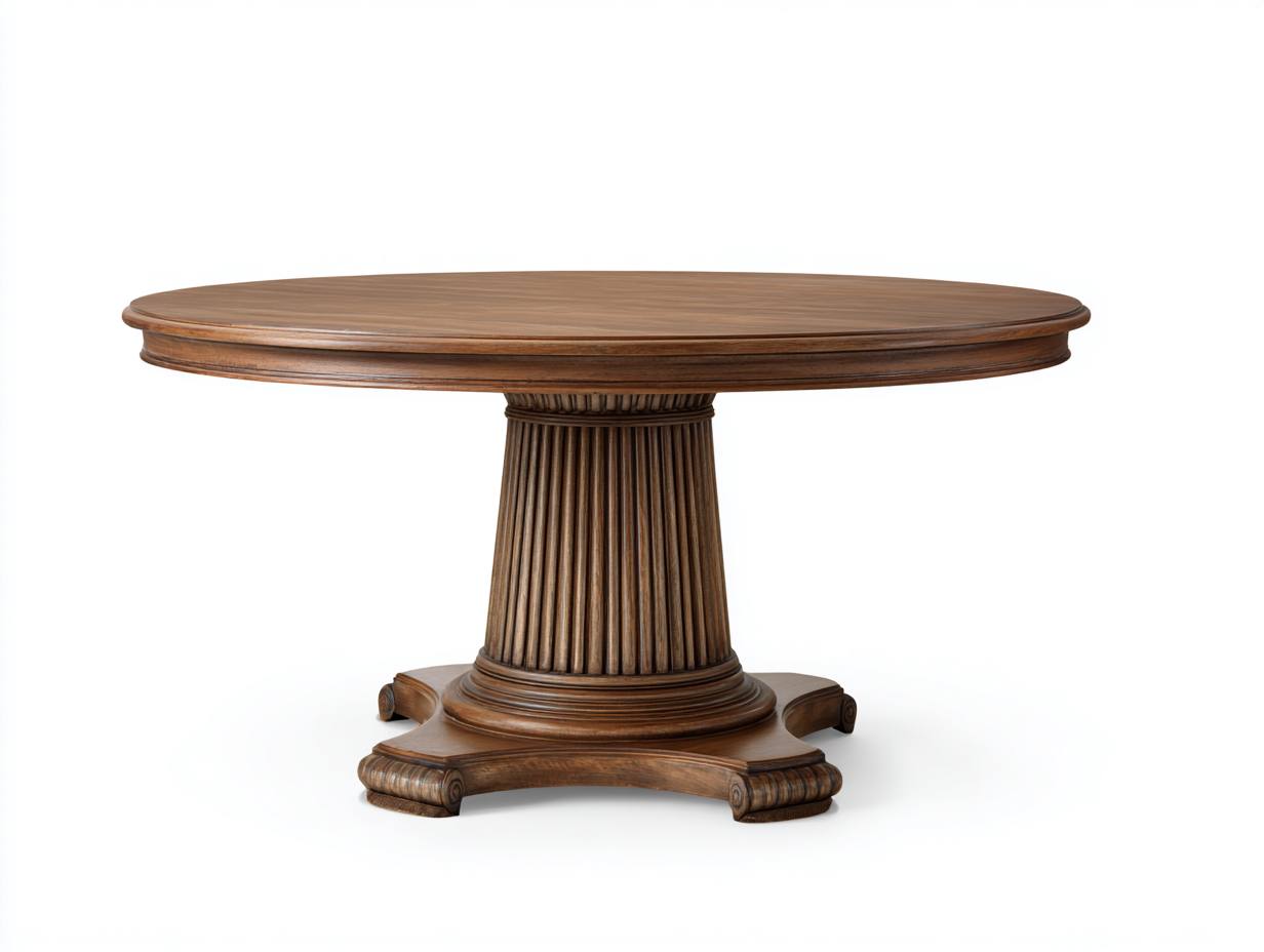 Tavolo da giardino-legno massello-135x135x76 cm-noce scuro-stile classico- Matiocorner