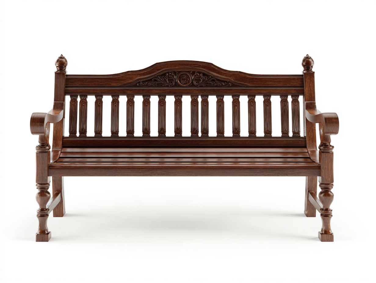 Panche da giardino - legno - 162x63x101 cm - noce scuro - stile classico- Matiocorner