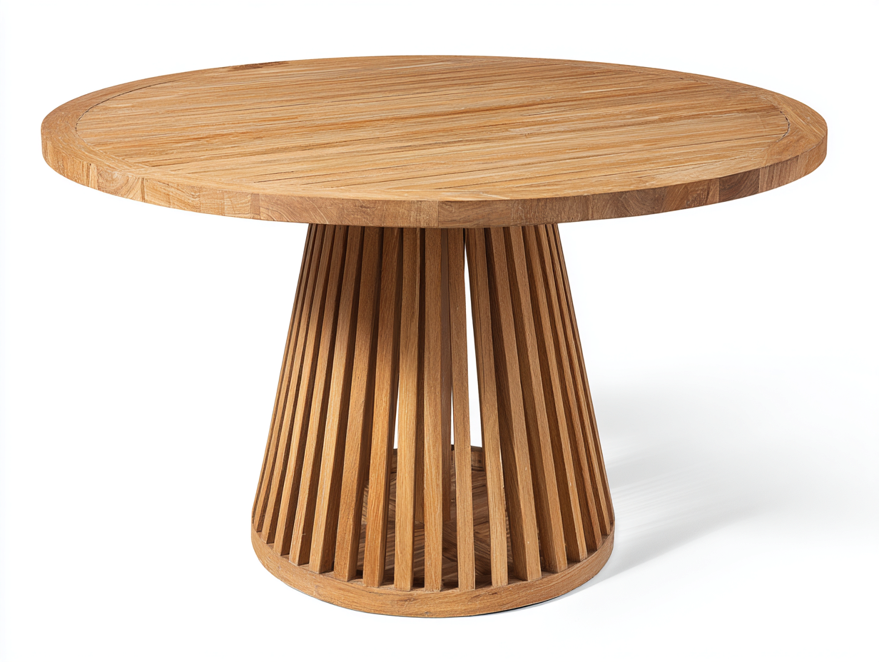 Tavolo da giardino-legno teak-135x135x76 cm-teak naturale-design moderno- Matiocorner