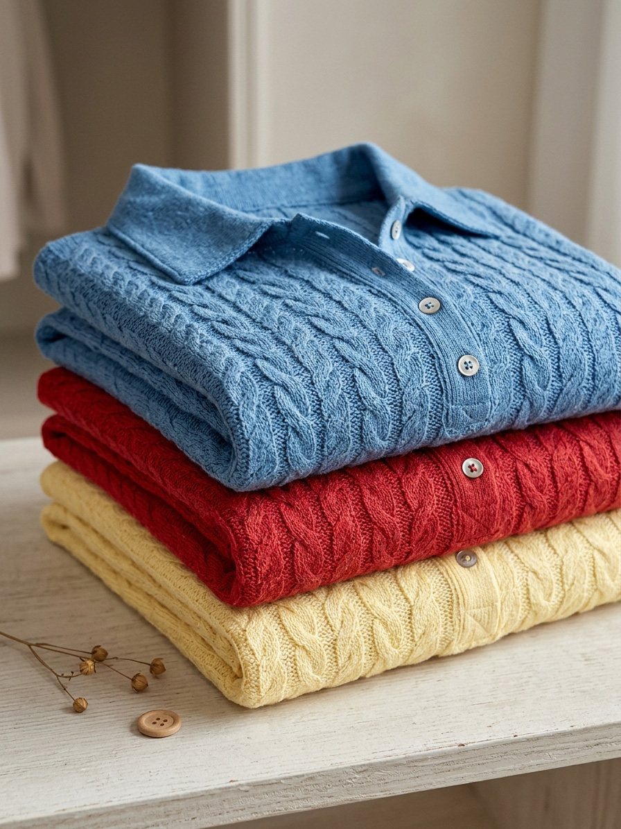 New Arrivals🔥 Timeless Cable Knit Collared Pullover