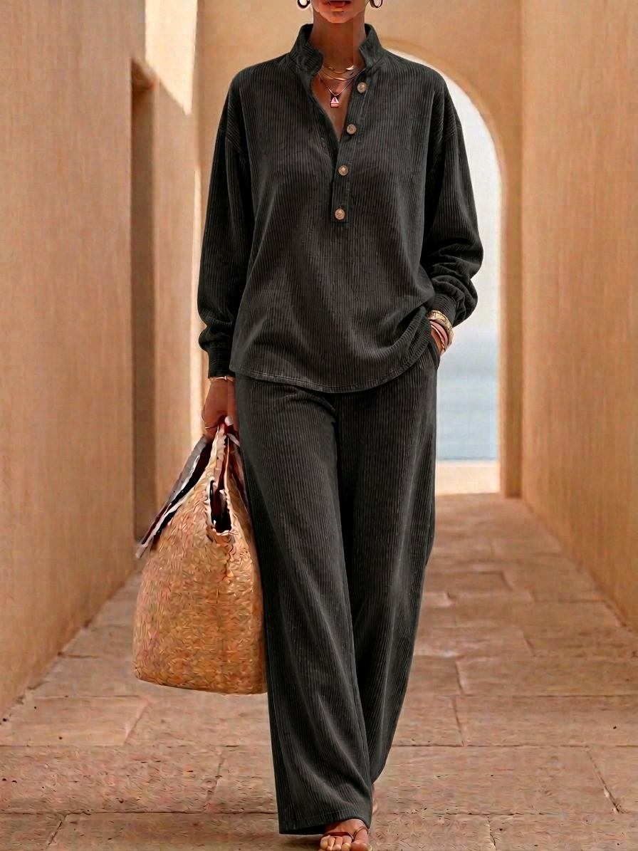 New Arrivals🔥Women Casual Corduroy Two Piece Set(Top And Pants)