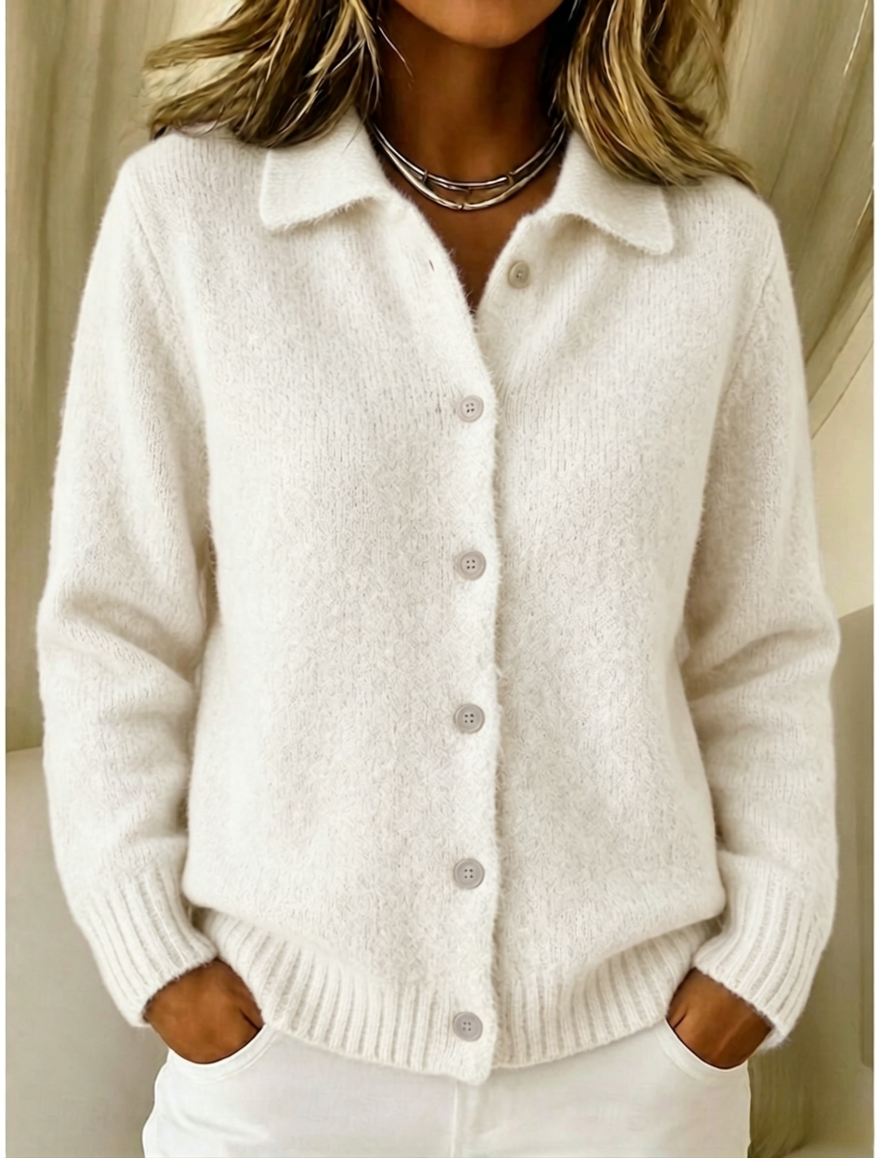 NEW🔥 Women's Casual Cotton Button-Down Cardigan Sweater