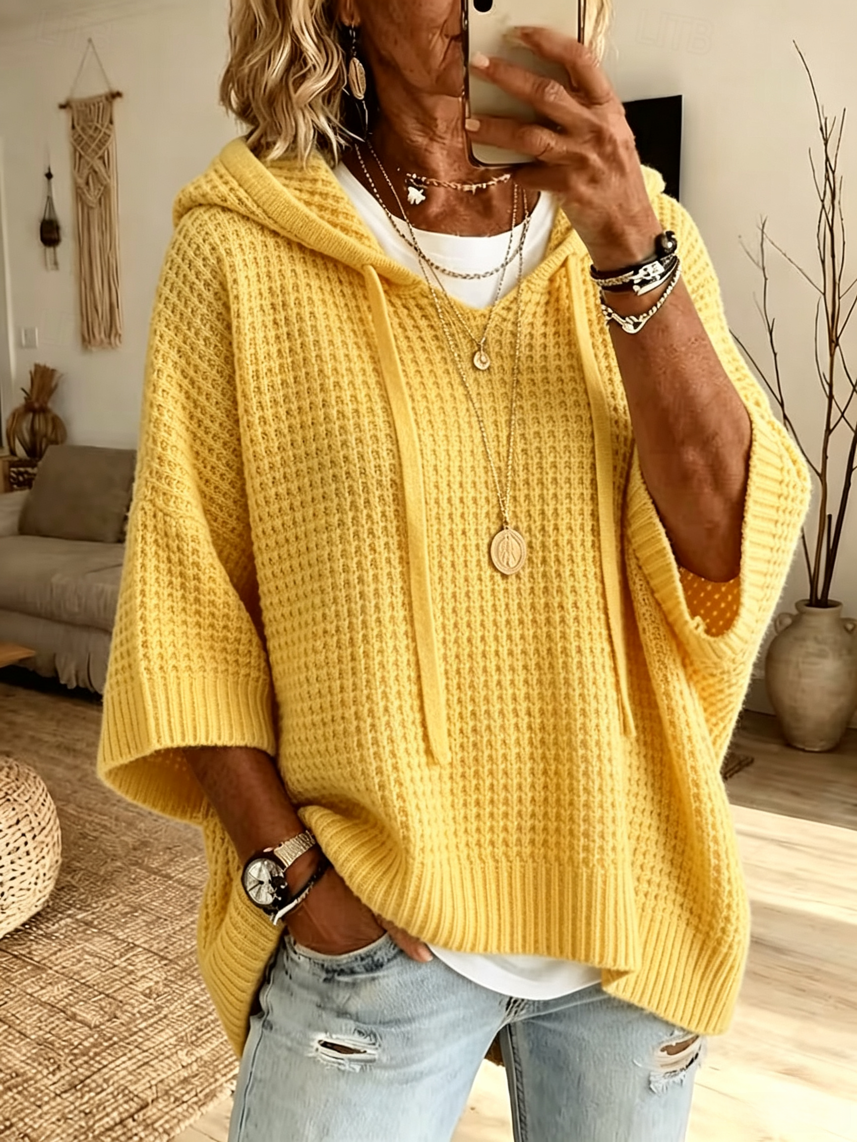[Copy]Early Sales🔥Women’s Drawstring Hooded Wool Knit Sweater