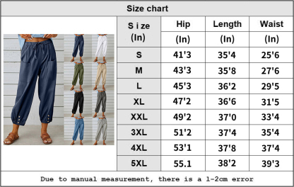 WOMEN’S SUMMER CAPRI PANTS WIDE LEG