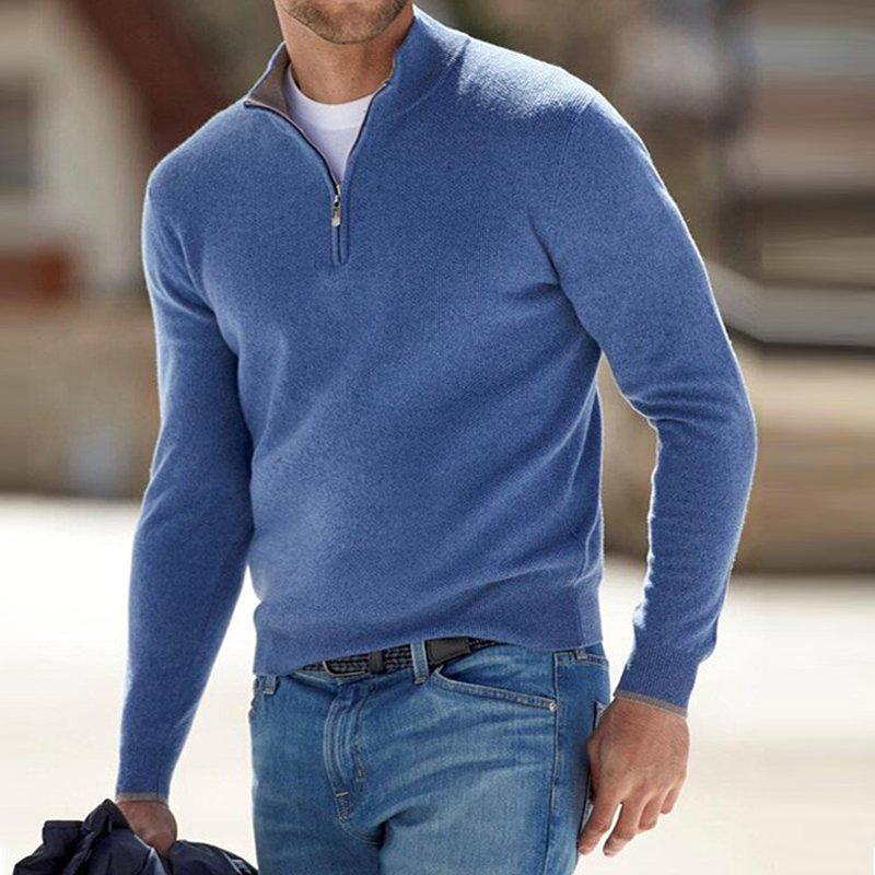 Sweatshirt met kraag en rits