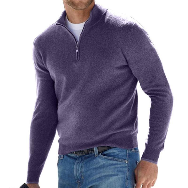 Sweatshirt met kraag en rits