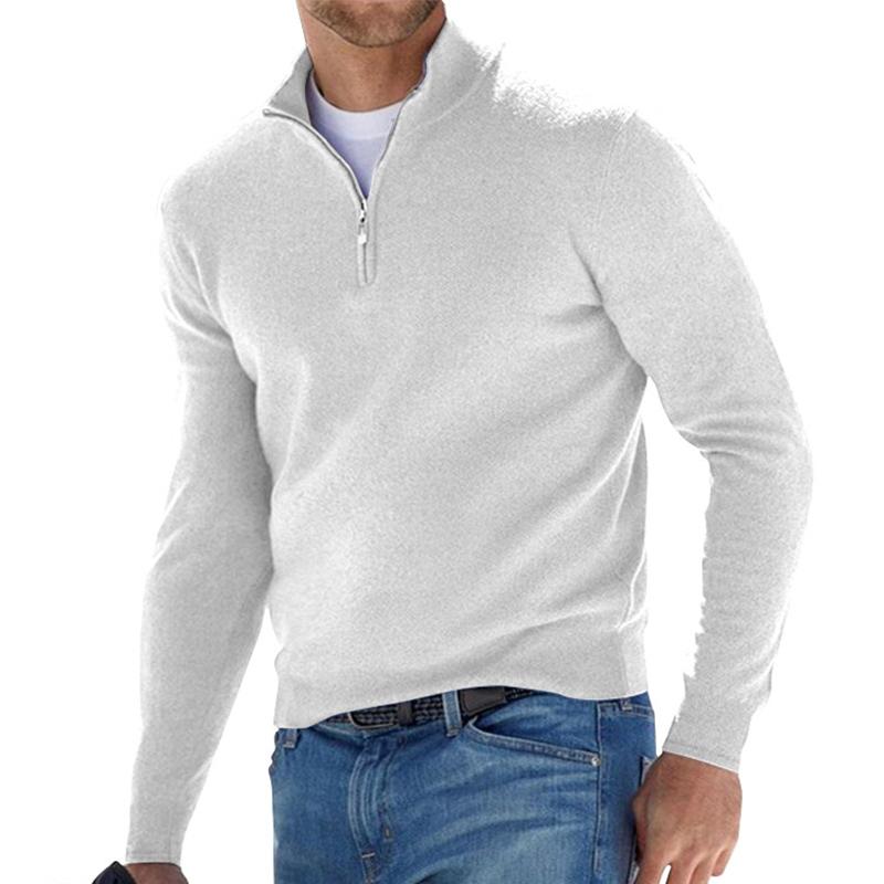 Sweatshirt met kraag en rits