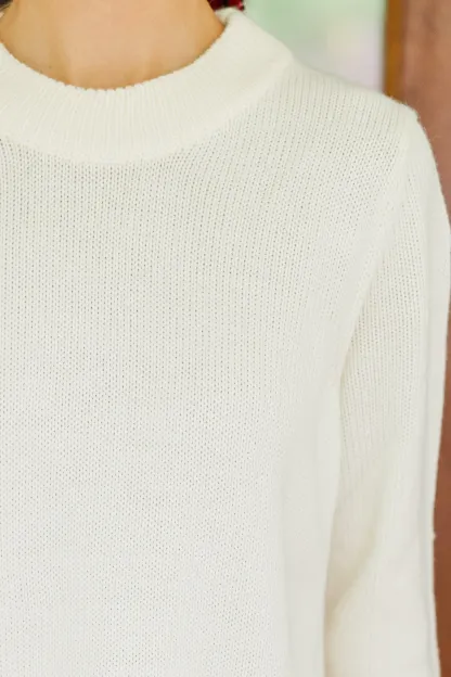 The Slouchy Black Side Button Sweater