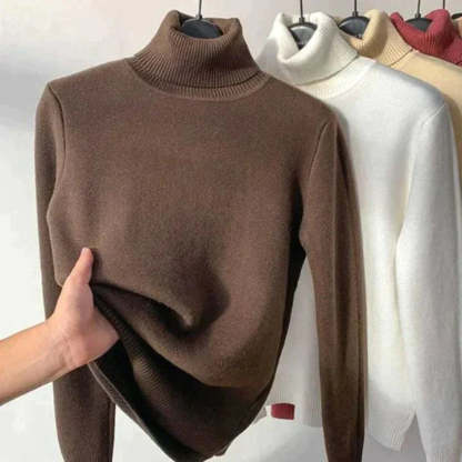 Women's Turtleneck Soft Fleece Sweater