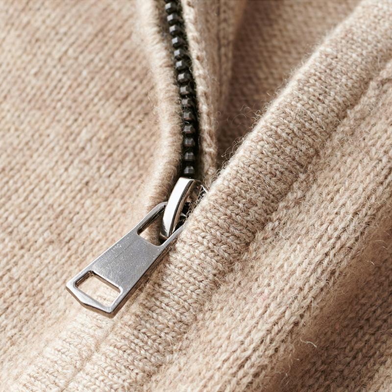 Sweatshirt met kraag en rits