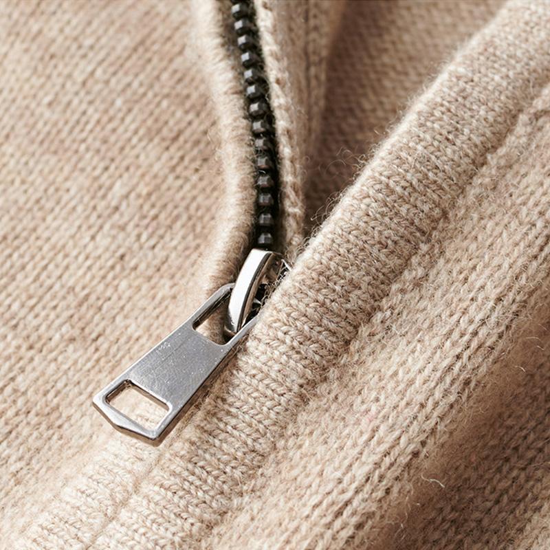 Sweatshirt met kraag en rits