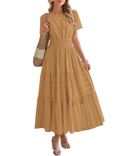 Summer Casual Maxi Dress Lightweight with Pockets