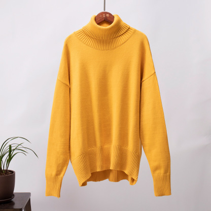 Loose knitted pullover sweater for women