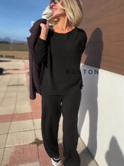 2024 Hot Sale Soft Cashmere Casual Sweater Suit