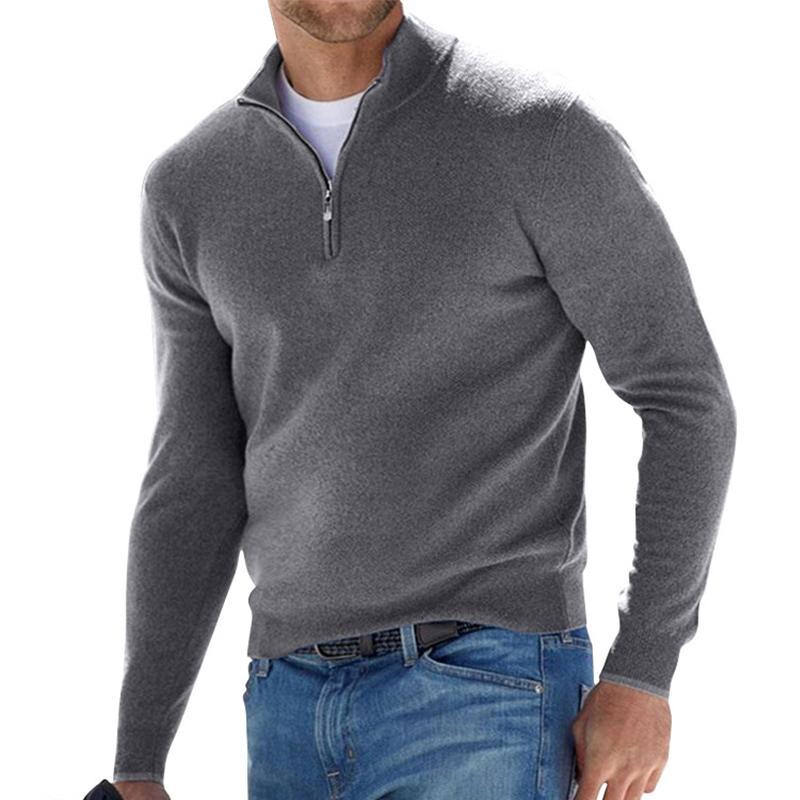 Sweatshirt met kraag en rits